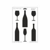 Schablone DIN A4 - Weinflaschen und Weingläser