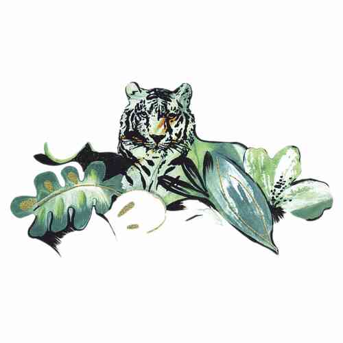 Color Transfer - Motiv Tiger auf Blätter