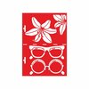 easy Stencil DIN A4 - 2 Brillen und 2 Lilienblüten