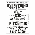 Schablone DIN A3 - Text "Am Ende wird alles..."