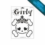 Schablone DIN A4 - Girly Skull 2