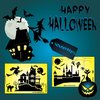 2teiliges Schablonen Set - Happy Halloween "Zauberschloss" - DIN A3