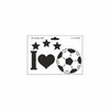 Schablone DIN A5 - I love Fußball