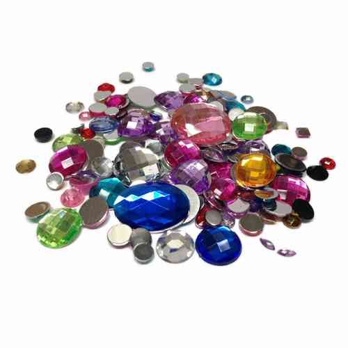 mixed - Verschiedene - Kristalle zum Kleben - Multicolor - verschiedene Größen