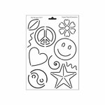Schablone DIN A4 - Happy Peace Ornament