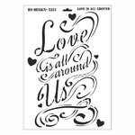Schablone DIN A3 - Love is all around