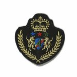 Stickapplikation / Aufnäher/Aufbügler - Wappen Krone