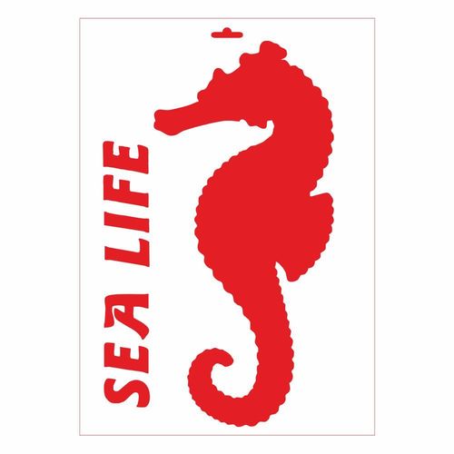 easy Stencil DIN A3 - Seepferdchen SEA LIFE (negativ)