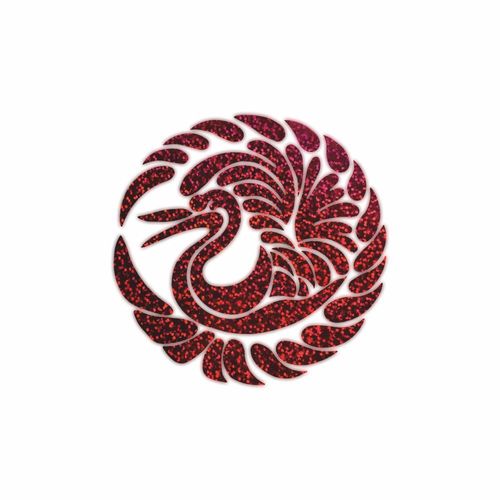 Foliendesign - Ornament Vogel - Hologramm Rot