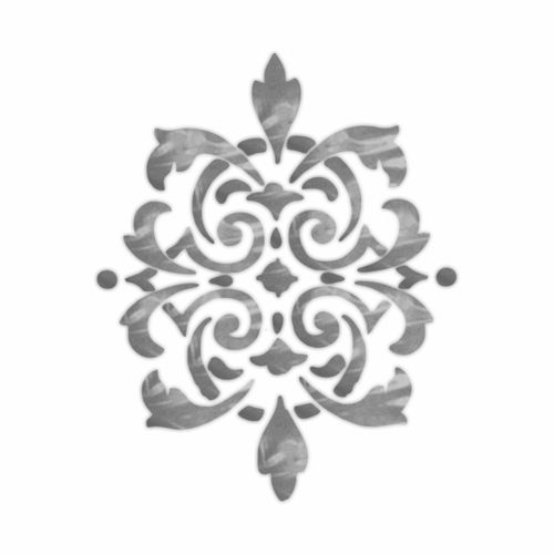 Foliendesign - Ornament - Spiegel Silber