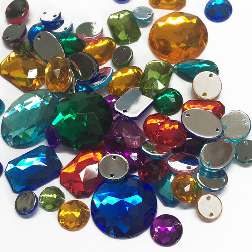 mixed - Verschiedene - Kristalle zum nähen oder kleben - Multicolor
