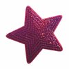 Stickapplikation / Aufnäher/Aufbügler - Pailletten Stern Hologramm Pink