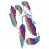 Foliendesign - Boho Federn - Hologramm Rainbow