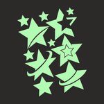 Foliendesign - Sterne abstract - nachleuchtend - 3teilig
