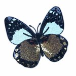 Stickapplikation / Aufnäher - Pailletten Schmetterling