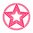 Foliendesign Limited Edition - Stern im Kreis - Neon Pink
