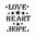 Foliendesign Limited Edition - Love, Heart, Hope - Hologramm Schwarz