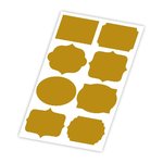 Aufkleber - Etiketten - Gold - 8 Stück/Bogen
